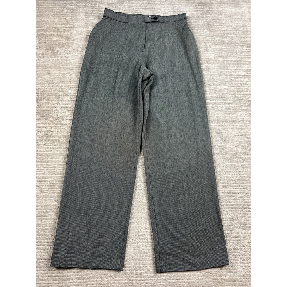 Kim Rogers Pants Womens 10R Gray Straight Leg Career Dress Trousers 25345